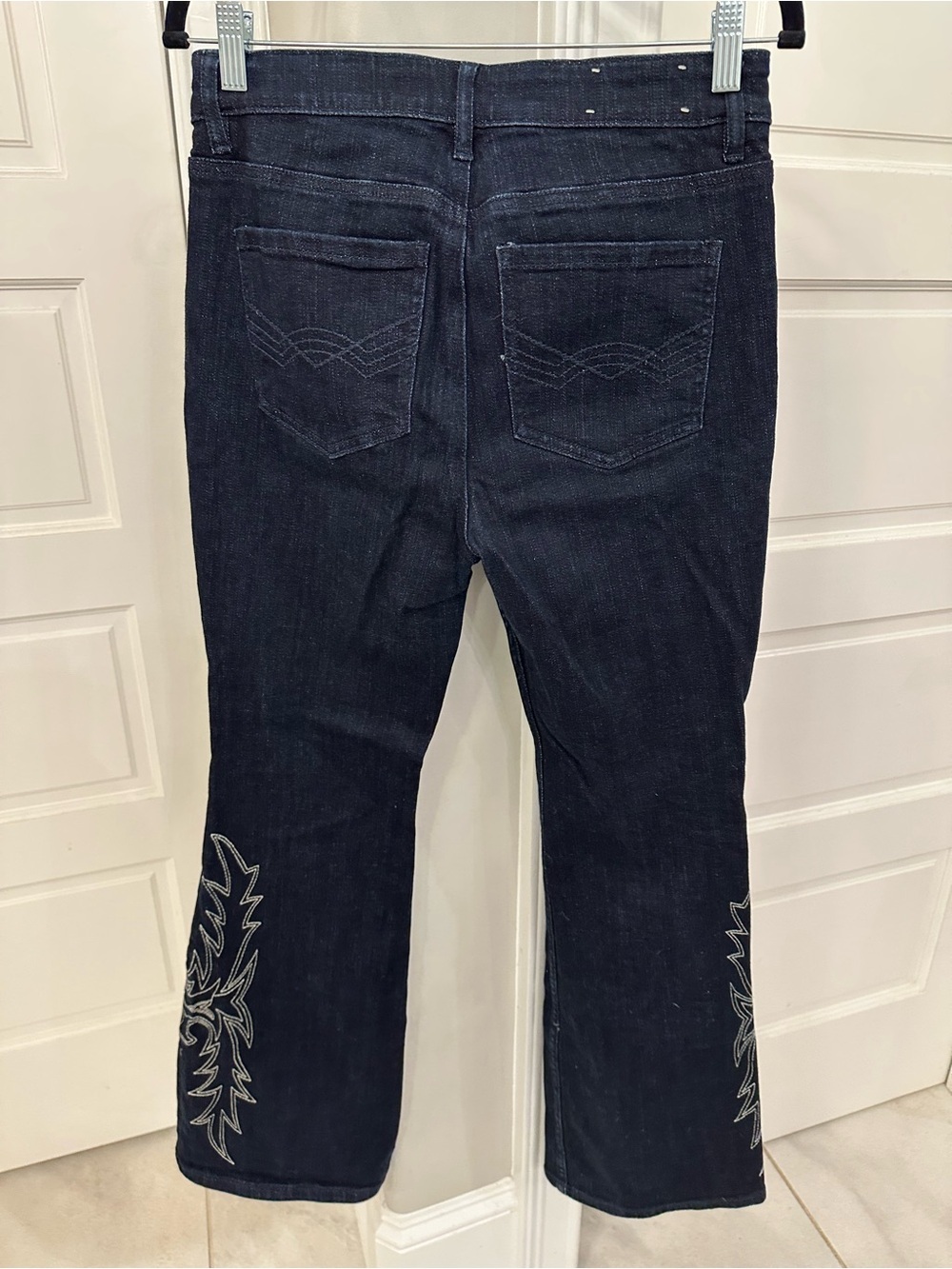 Idyllwind Miranda Lambert Flare Jeans Womens 8 x 32 Dark Wash Western Flame EUC - Picture 2 of 4